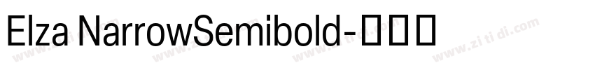 Elza NarrowSemibold字体转换